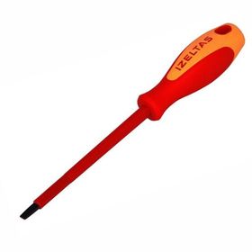 İzeltaş 4140172575 2.5x75 1000 V Elektrikçi İzoleli Düz Tornavida
