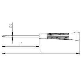 İzeltaş 4520180480 Elektronikçi Tip Yıldız Uçlu Klemens 4x80 cm Tornavida