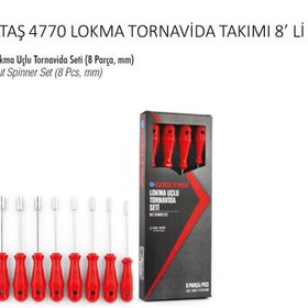 İzeltaş 4770008108 Lokma Uçlu 8'li Tornavida Seti