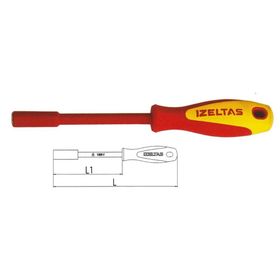 İzeltaş 4773190100 1000 V 10 mm Süngüsü İzoleli Lokma Uçlu Tornavida