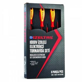İzeltaş 4773190120 1000V Süngüsü İzoleli Lokma Uçlu Tornavida