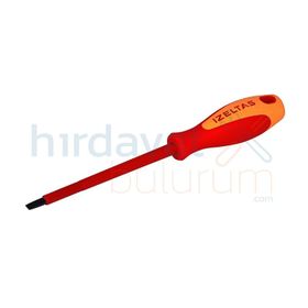 İzeltaş 4x100 1000V Elektrikçi İzoleli Düz Tornavida