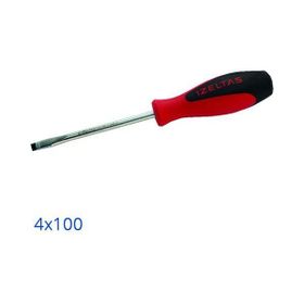 İzeltaş 4X100 cm Ergonomik Düz Tornavida