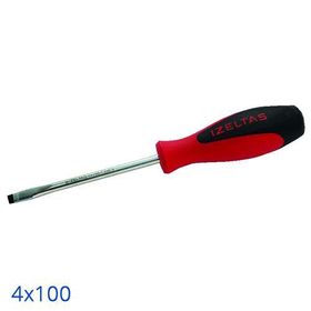 İzeltaş 4X100 cm Ergonomik Düz Tornavida