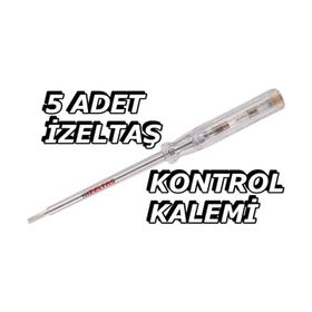 İzeltaş 5 Adet 190 MM Kontrol Kalemi Düz Tornavida