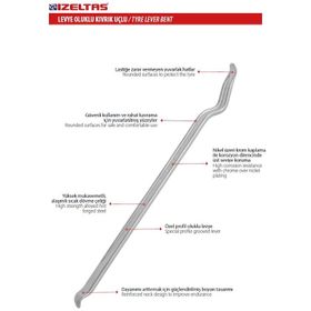 İzeltaş 600 mm Oluklu Kıvrık Uçlu Levye