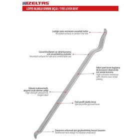 İzeltaş 600 mm Oluklu Kıvrık Uçlu Levye