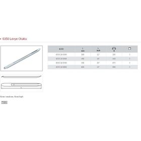 İzeltaş 6350 26 0300 Oluklu Krom 300 mm Levye