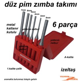 İzeltaş 6'lı Düz Pim Zımba Takımı
