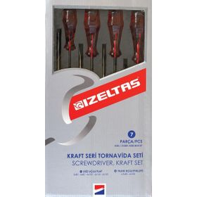 İzeltaş 7 Adet Kraft Seri Tornavida Seti