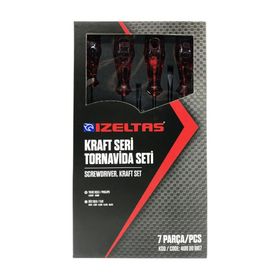 İzeltaş 7 Adet Kraft Seri Tornavida Seti