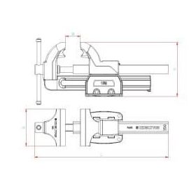 İzeltaş 7400 100 mm Dövme Çelik Mengene