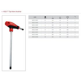 İzeltaş 8 mm T Tipi Allen Anahtar