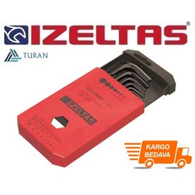İzeltaş 8 Parça Yuvarlak Başlı Allen Anahtar Takımı