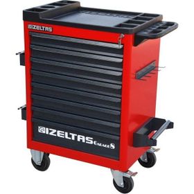 İzeltaş 8242008142 8 Çekmeceli Garaj Kırmızı Mobil Takım Dolabı