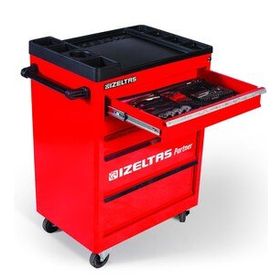 İzeltaş 8242321005 Garage Mobil 5 Çekmeceli Kırmızı Gövde Gri Çekmece Takım Dolabı