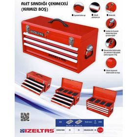 İzeltaş 8320331003 Çekmeceli Kırmızı Takım Alet Sandığı