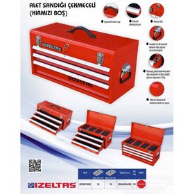 İzeltaş 8320331003 Çekmeceli Kırmızı Takım Alet Sandığı