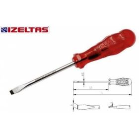 İzeltaş Düz Kraft 4x80 mm Düz Tornavida