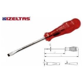 İzeltaş Düz Kraft 4x80 mm Düz Tornavida