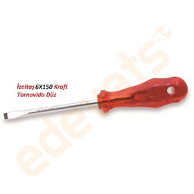 İzeltaş Düz Kraft 6x150 mm Düz Tornavida