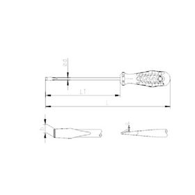 İzeltaş Düz Kraft 6x150 mm Düz Tornavida