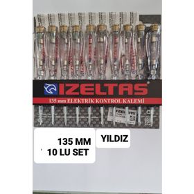 İzeltaş Düz Uçlu 135 mm 10 Adet Kontrol Kalemi
