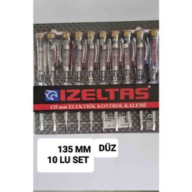 İzeltaş Düz Uçlu 135 mm 10 Adet Kontrol Kalemi