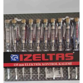 İzeltaş Düz Uçlu 135 mm 10 Adet Kontrol Kalemi