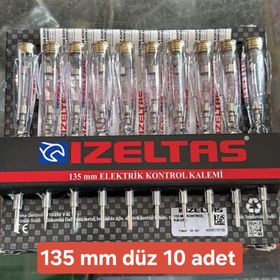 İzeltaş Düz Uçlu 135 mm 10 Adet Kontrol Kalemi