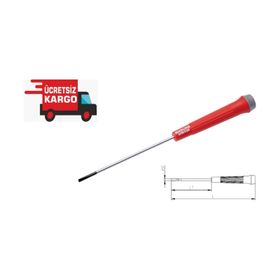 İzeltaş Elektronikçi Tip 25x60 Klemens Düz Uçlu Tornavida
