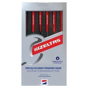 İzeltaş Elektronikçi Tip Klemens 6'lı Tornavida