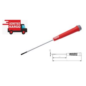 İzeltaş Elektronikçi Tip Klemens Düz Uçlu 2.5 X 60 mm Tornavida