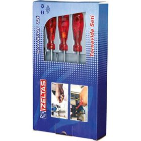 İzeltaş İzeltaş 4100 Düz Tornavida Takımı 8 Parça Kraft Tornavida