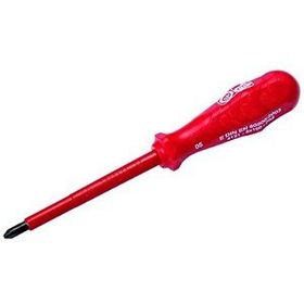 İzeltaş Izeltaş 4121186100 Süngüsü Izoleli Yıldız Uçlu Tornavida, Kırmızı, 6 X 100 Mm Tornavida