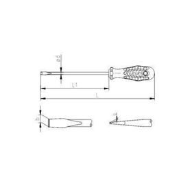 İzeltaş Kraft Seri 6 X 150 mm Düz Uçlu Tornavida