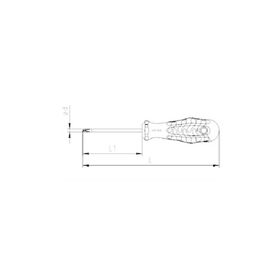 İzeltaş Kraft Seri Süngüsü Uzun Yıldız Uçlu PH2 6 X 300 mm Tornavida