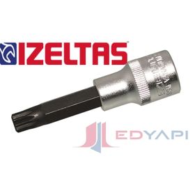 İzeltaş Orta Boy Yivli 8 mm 1/2'' Oniki Köşe Lokmalı Bits Uç