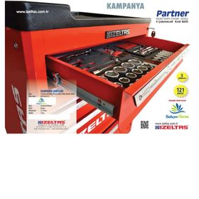 İzeltaş Partner Dolu 121 Parça Takım Dolabı