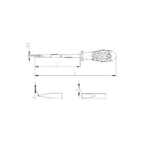 İzeltaş Süngüsü İzoleli Düz Uçlu 6.5 X 150 mm Tornavida