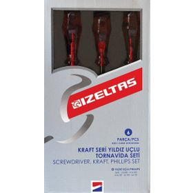 İzeltaş Uçlu Kraft 6 Parça Yıldız Tornavida