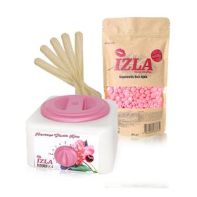 İzla Ağda Makinesi+Pudralı Soyulabilen Boncuk Ağda+Spatula Seti