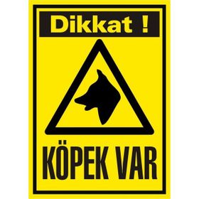 İzmir Serigrafi Köpek Var 2.6 mm PVC Uyarı Levhası 25x35 cm Köpek Uyarı Levhası
