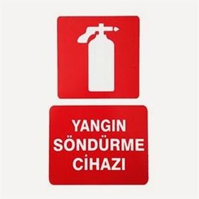 İzmir Serigrafi Pvc Levha Yangın Söndürme Cihazı Uyarı Levhası