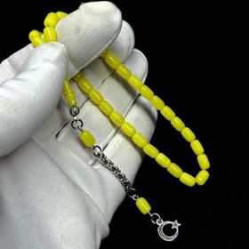 İzmur Tesbih Bilek Boy Kapsül Model Püsküllü 5-7 mm Hareli Sıkma Kehribar Tesbih