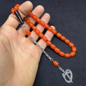 İzmur Tesbih Kapsül Model Püsküllü 8-10 mm Ateşi Sıkma Kehribar Tesbih