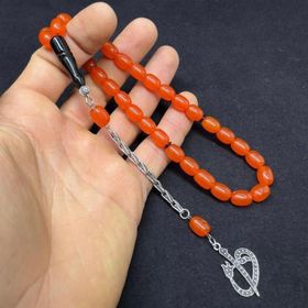 İzmur Tesbih Kapsül Model Püsküllü 8-10 mm Ateşi Sıkma Kehribar Tesbih