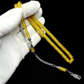İzmur Tesbih Kesme Model Püsküllü 6-10 mm Ateş Sıkma Kehribar Tesbih