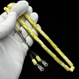 İzmur Tesbih Kesme Model Püsküllü 7-11 mm Hareli Beyrut Kehribar Tesbih