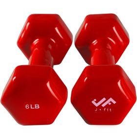 J-Fit 2,7 kg Kırmızı Vinil Dambıl